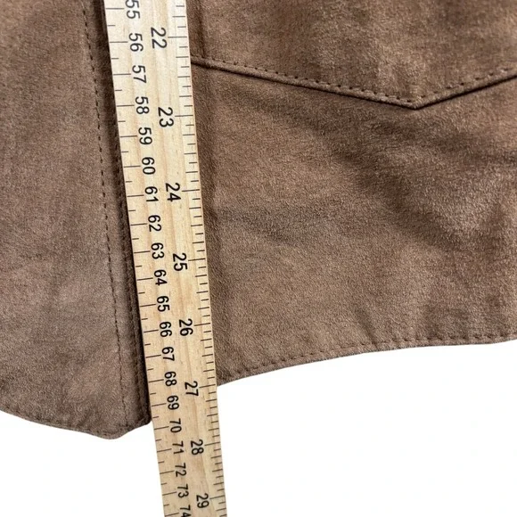 VTG Scully Mens 3X HTF Brown Suede Leather Western Cowboy Snap Front Vest 2290 - Picture 7 of 10